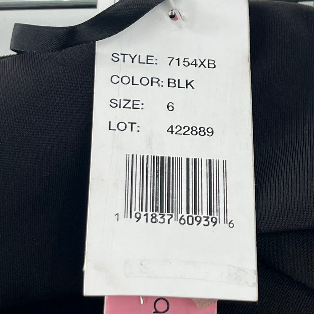 Aqua Women's Scuba Strapless Gown Dress Lined Bandeau Neck Black Size 6 NWT - Picture 8 of 12